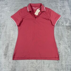 Peter Millar Shirt Women Medium Red Betty Polo Short Sleeve UPF Golf Tennis NWT